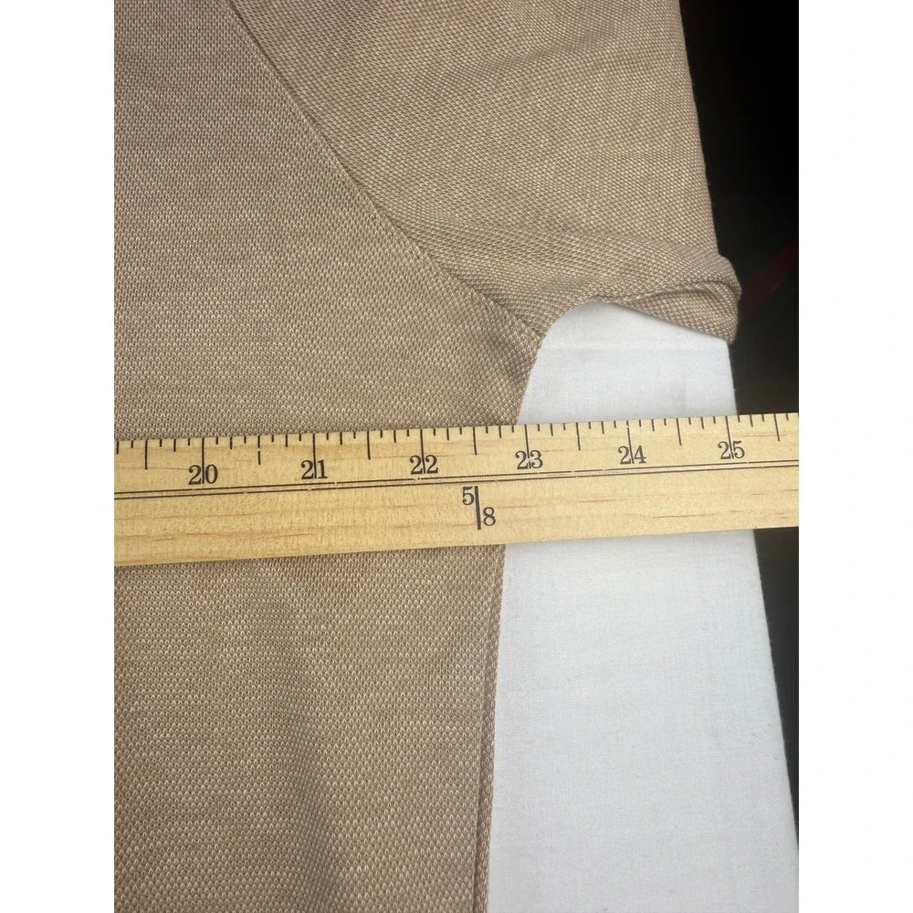 Peter Millar Crown Crafted Pullover Size L Camel Tan Cotton Cashmere QZ $298